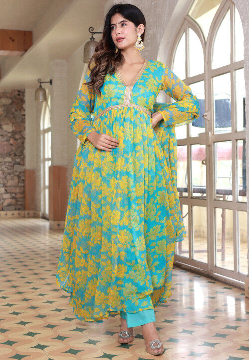 Printed chiffon dresses pakistani shop