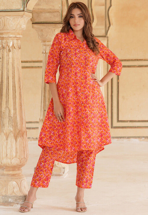 Orange co ord set clearance