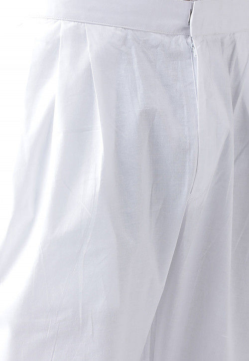 Buy Printed Cotton Kurta Pajama in White Online : MGN112 - Utsav Fashion