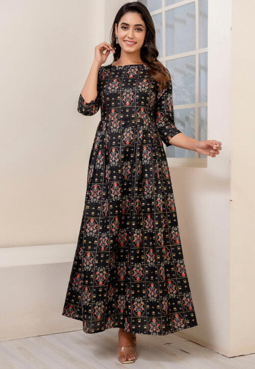 knee length dresses for ladies Waves Maxi Dress in Black | Off the Shoulder Cotton Maxi Dress