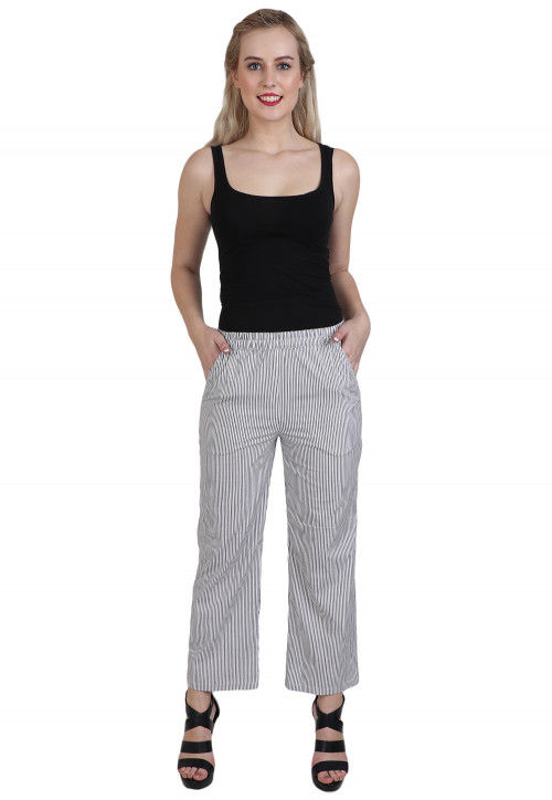 Printed Cotton Pant in Black and White : BYT283