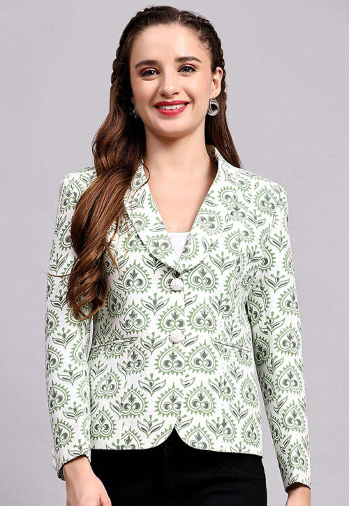 Buy online Green Silk Blend Jacket from shrugs & Jackets for Women by  Hangup for ₹799 at 60% off | 2024 Limeroad.com