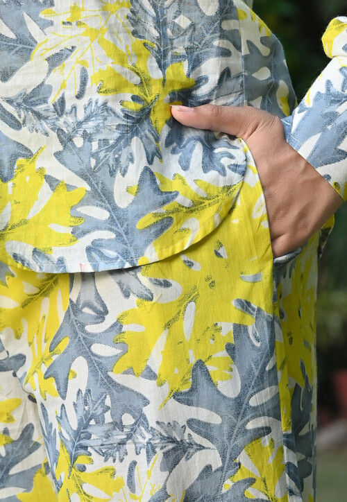 Printed Pure Cotton Co Ord Set in Multicolor