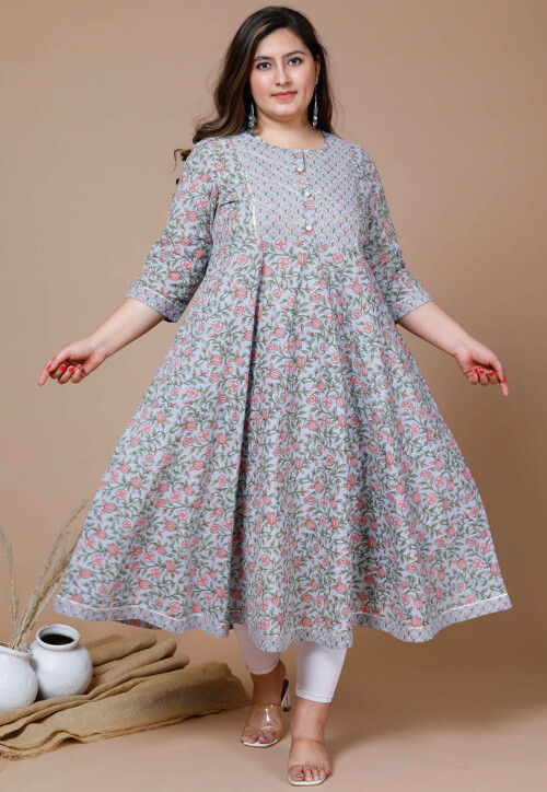 Cotton flared kurta on sale