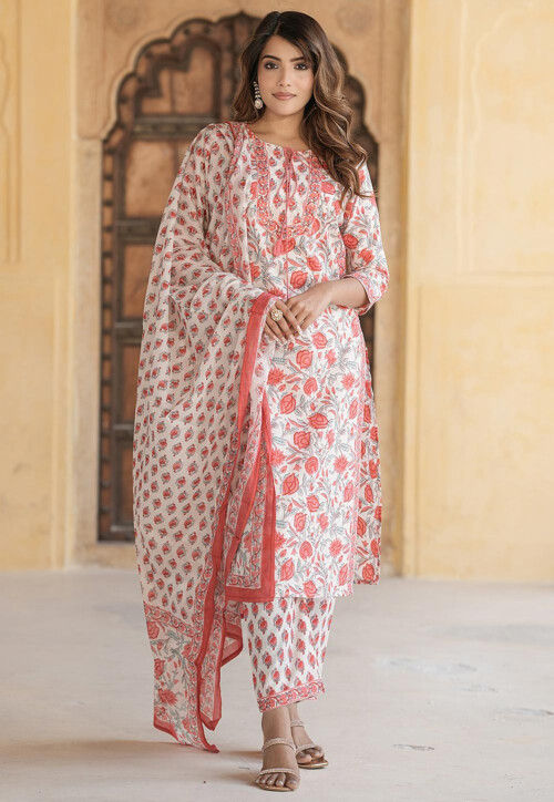 Pakistani suit cotton hotsell