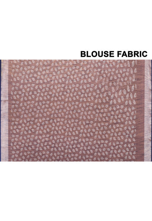 Printed Pure Cotton Saree in Off White