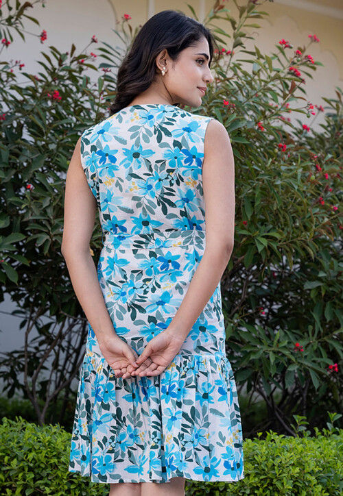 Cotton Printed Short Dress