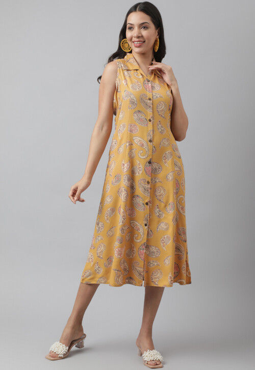 Pecan Brown Open Front Dress – Yarazaya