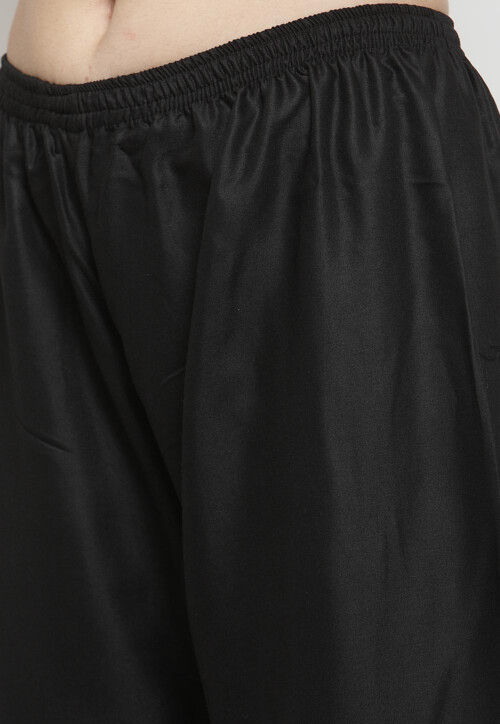 Printed Rayon Palazzo in Black