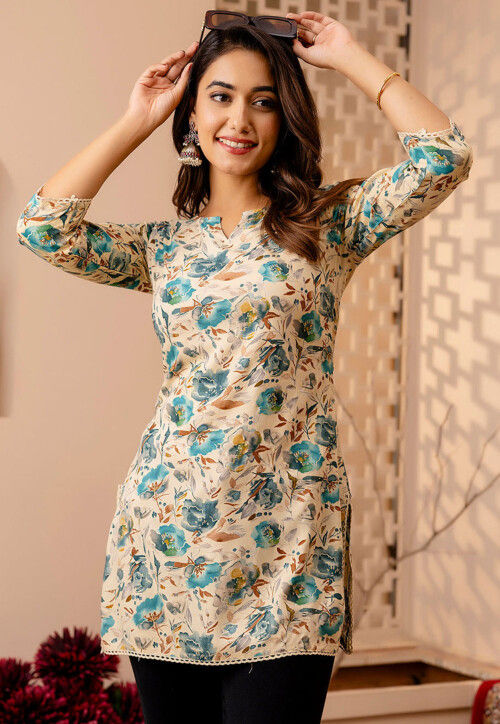 Printed rayon kurtis hotsell