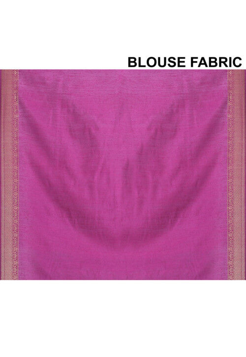Pure Muga Silk Banarasi Saree in Pink