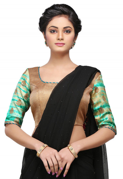Green and golden blouse Clearance
