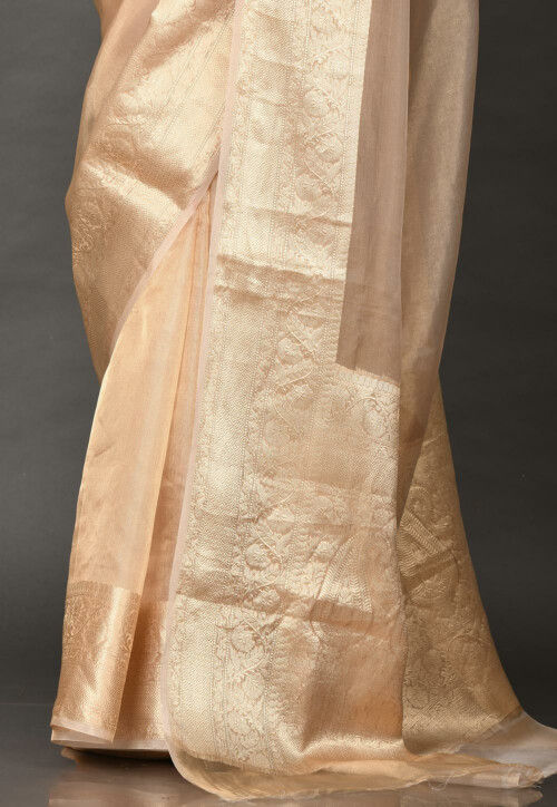 Banarasi Tissue Silk Saree in Golden