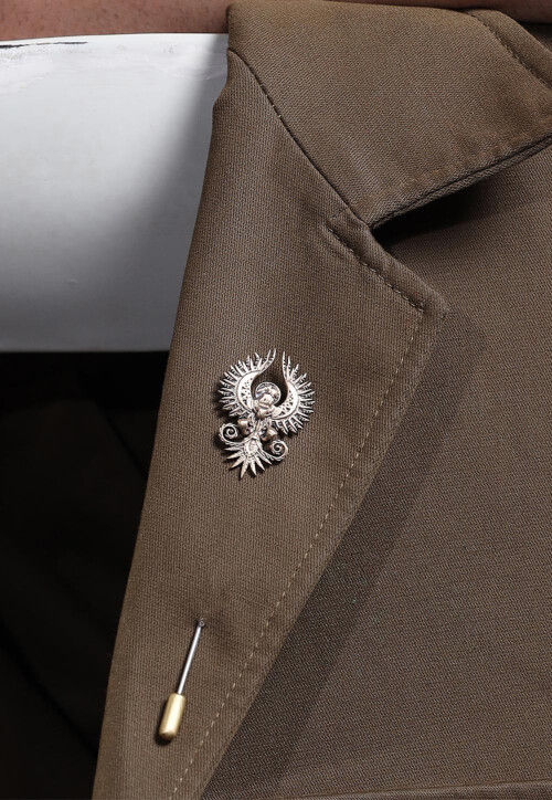 Rising Phoenix Metallic Lapel Pin