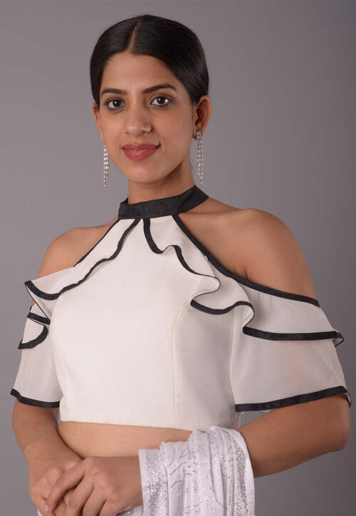 Shoulderless blouse shop