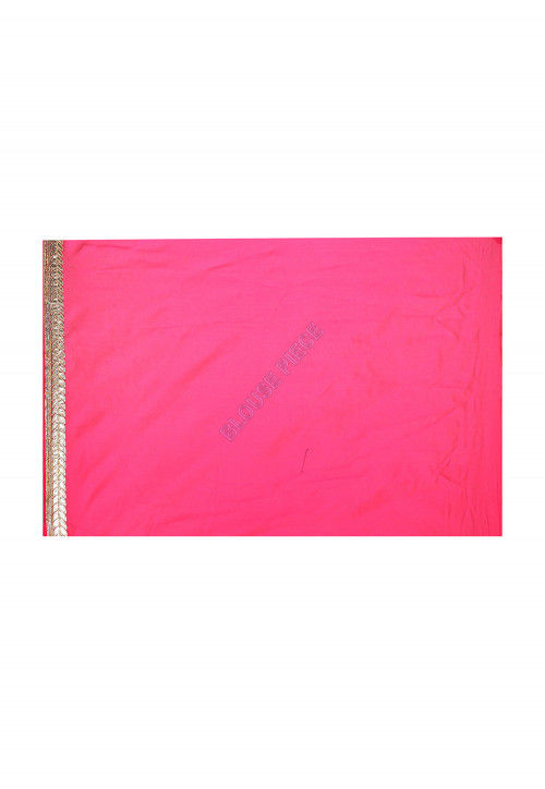 Patch Border Georgette Saree in Black 