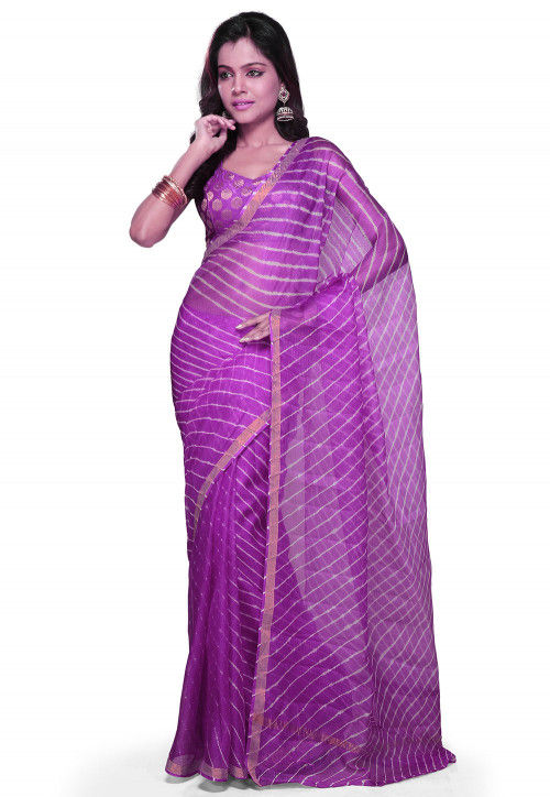 Pure Kota Silk Saree in Purple