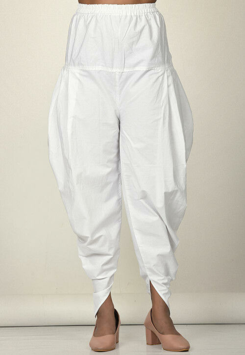 Soid Color Satin Dhoti Salwar in Red