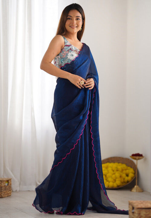 Solid Color Saree Buy Solid Color Art Silk Saree in Teal Blue Online : SPF17042 - Utsav ...