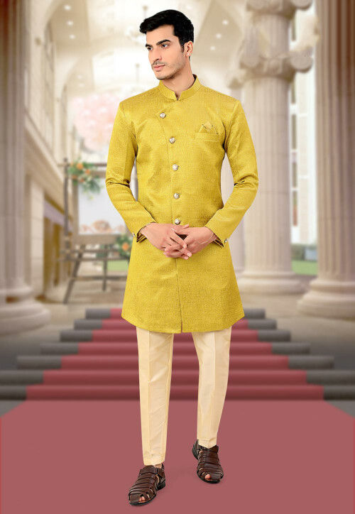 Yellow sherwani outlet