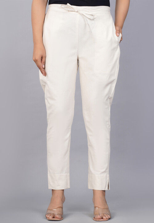 Snow White Cotton Trousers | Pinklay