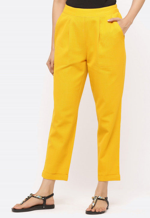 Buy Navy Skinny Differential Length Trousers online  Looksgudin