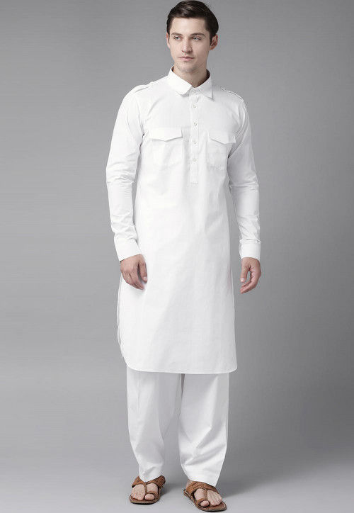 Readymade Grey Mens Cotton Pathani Suit 1021MW06