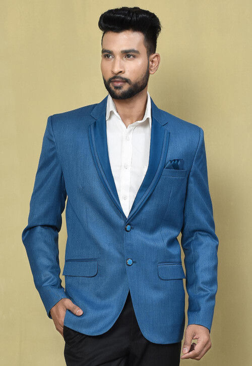 Royal blue colour blazer discount