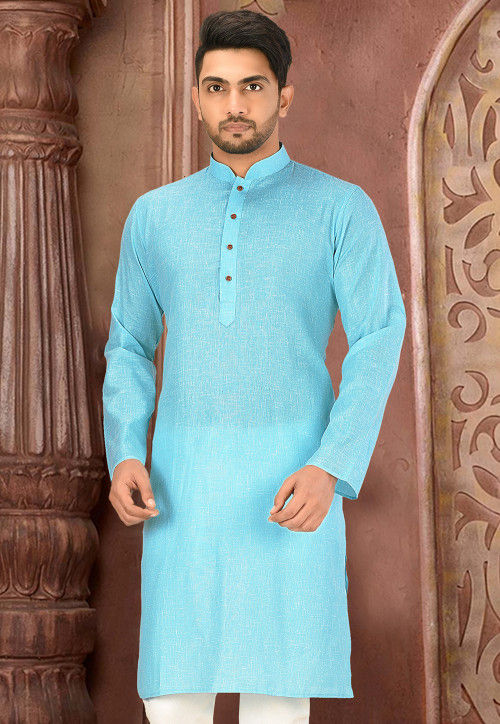 Asmani colour top ka kurta