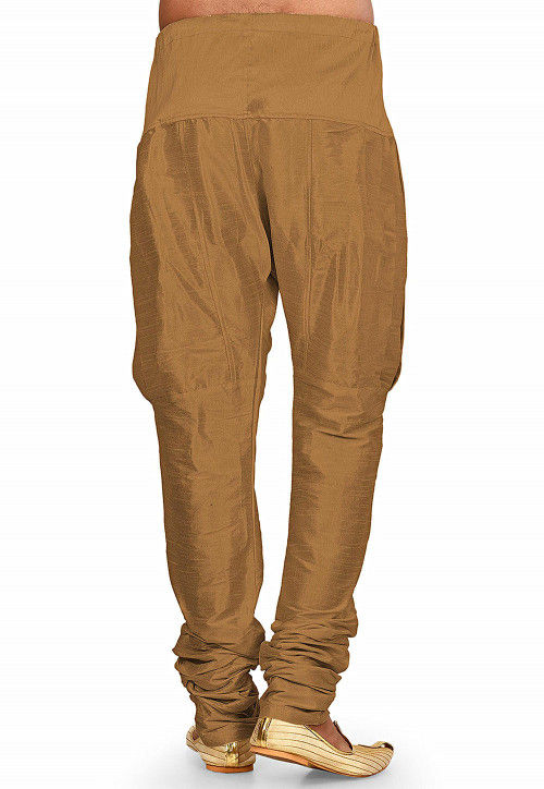 Solid Color Dupion Silk Breeches in Beige