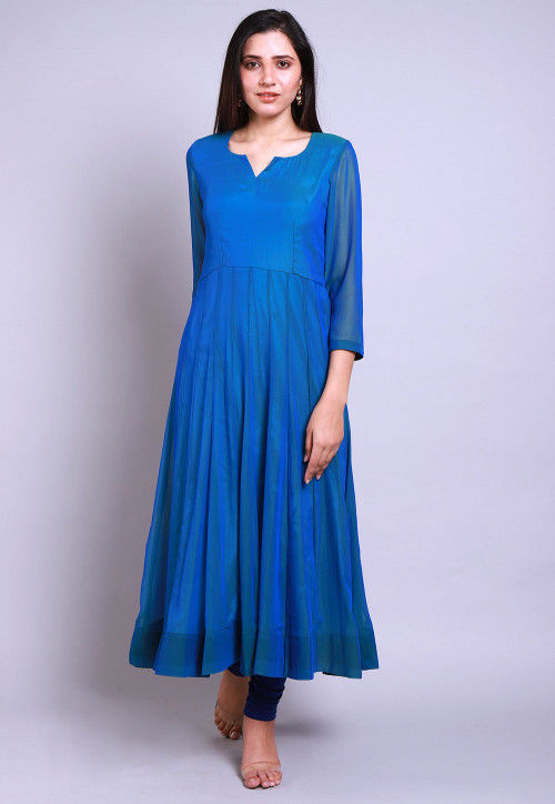 Solid anarkali kurti hot sale