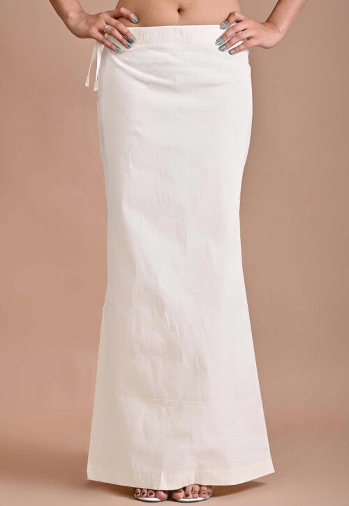 Solid Color Lycra Cotton Shape Wear in White