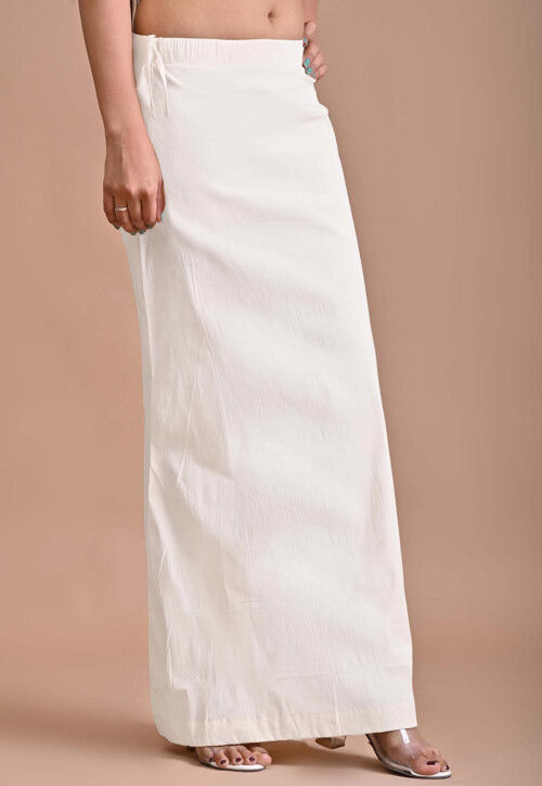 Solid Color Lycra Cotton Shape Wear in White