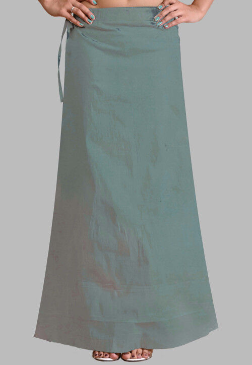 Solid Color Lycra Shimmer Petticoat in Light Blue : UUB1028
