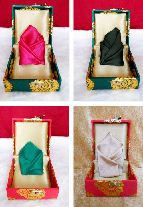 Solid Color Pocket Square Combo in Multicolor