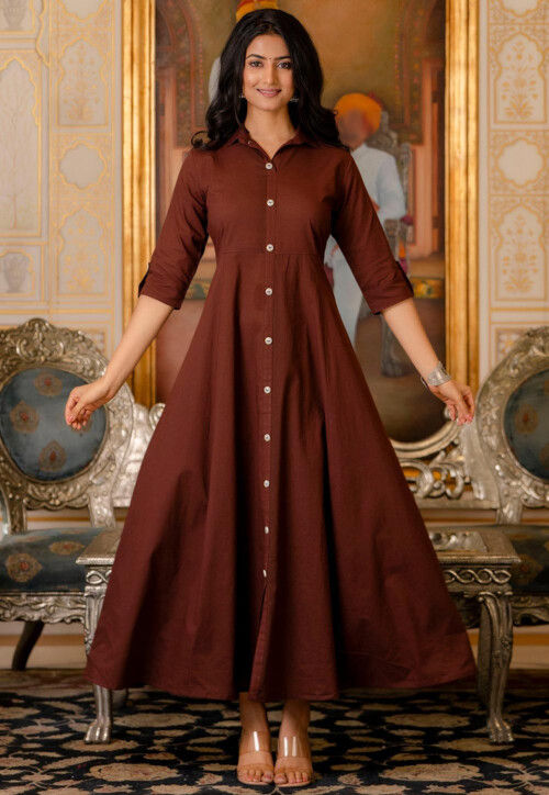 white christmas dresses BuyBlue Cotton Solid A Online main image 1