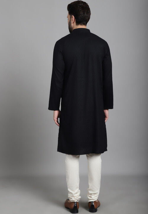 Solid Color Pure Cotton Kurtas in Black