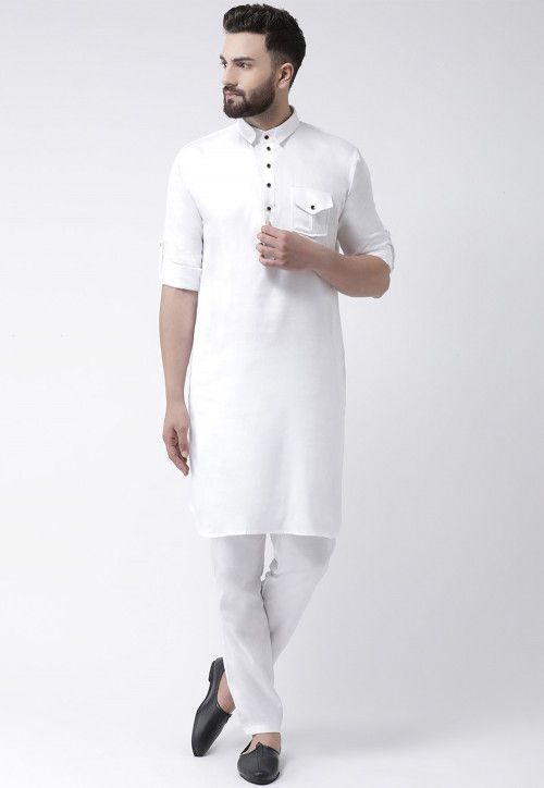Buy MLS Cotton Embroidered Pathani Suit Online - Mohanlal Sons
