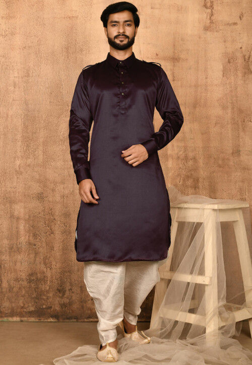 Wine color sales pathani suit