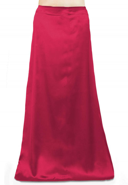 Discriminatie op grond van geslacht Boomgaard een keer Solid Color Satin Petticoat in Fuchsia : UUX499