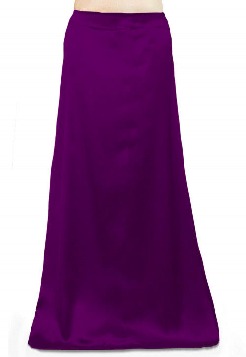Solid Color Satin Petticoat in Violet