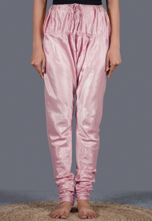 Solid Color Shantoon Churidar in Baby Pink