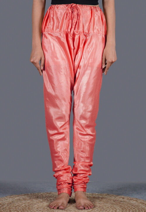 Solid Color Shantoon Churidar in Peach