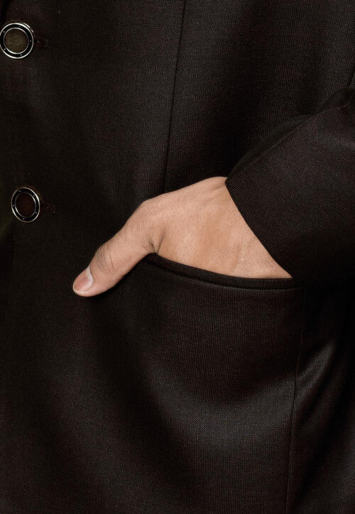 Solid Color Terry Rayon Blazer in Wine