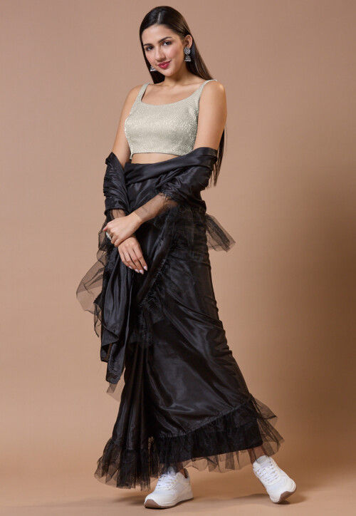 Solid Color Tissue Blouse in Silver