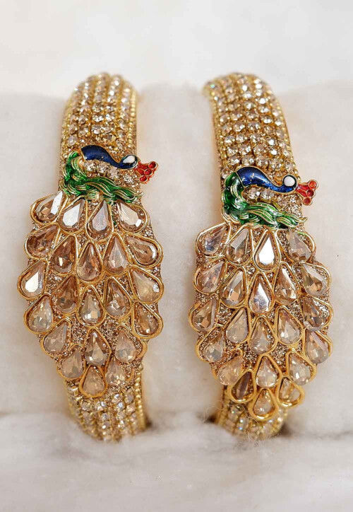 Stone Studded Bangle Pair