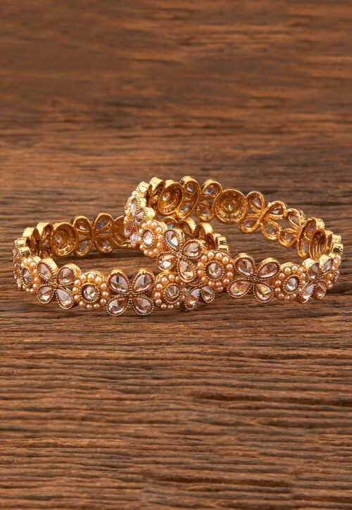 Stone Studded Bangle Pair