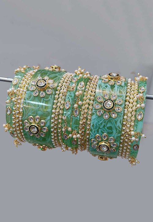 Stone Studded Bangle Set