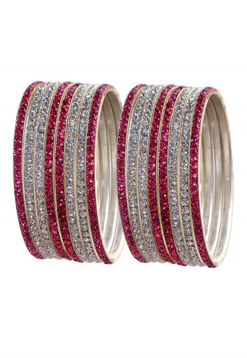 Stone Studded Bangle Set