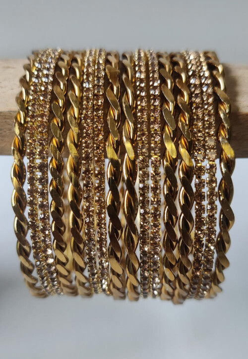 Stone Studded Bangle Set